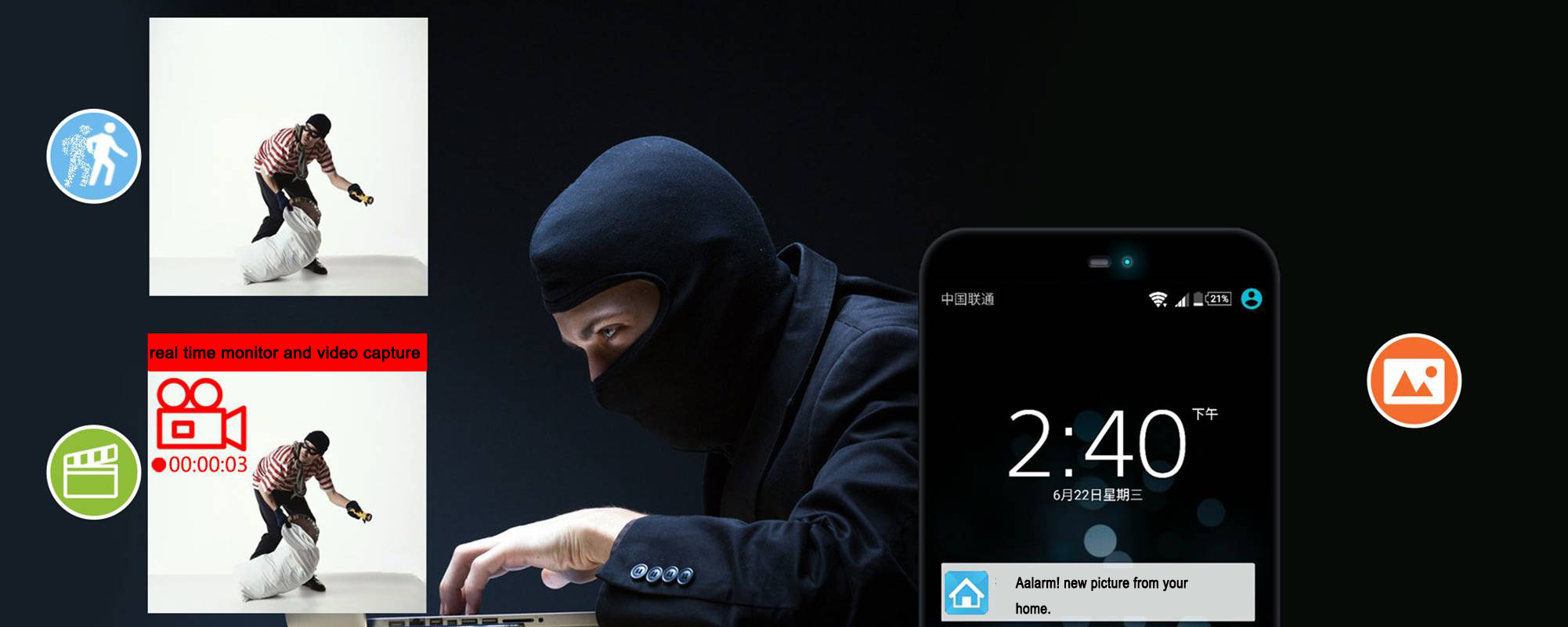 precise alarm trigger in shiningintl sc-i8 ip camera solution