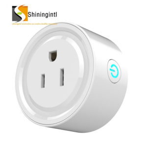 Shiningintl Intelligent Wireless Power Supply Plug 10A US Standard Wifi Plug socket with amazon alexa google home