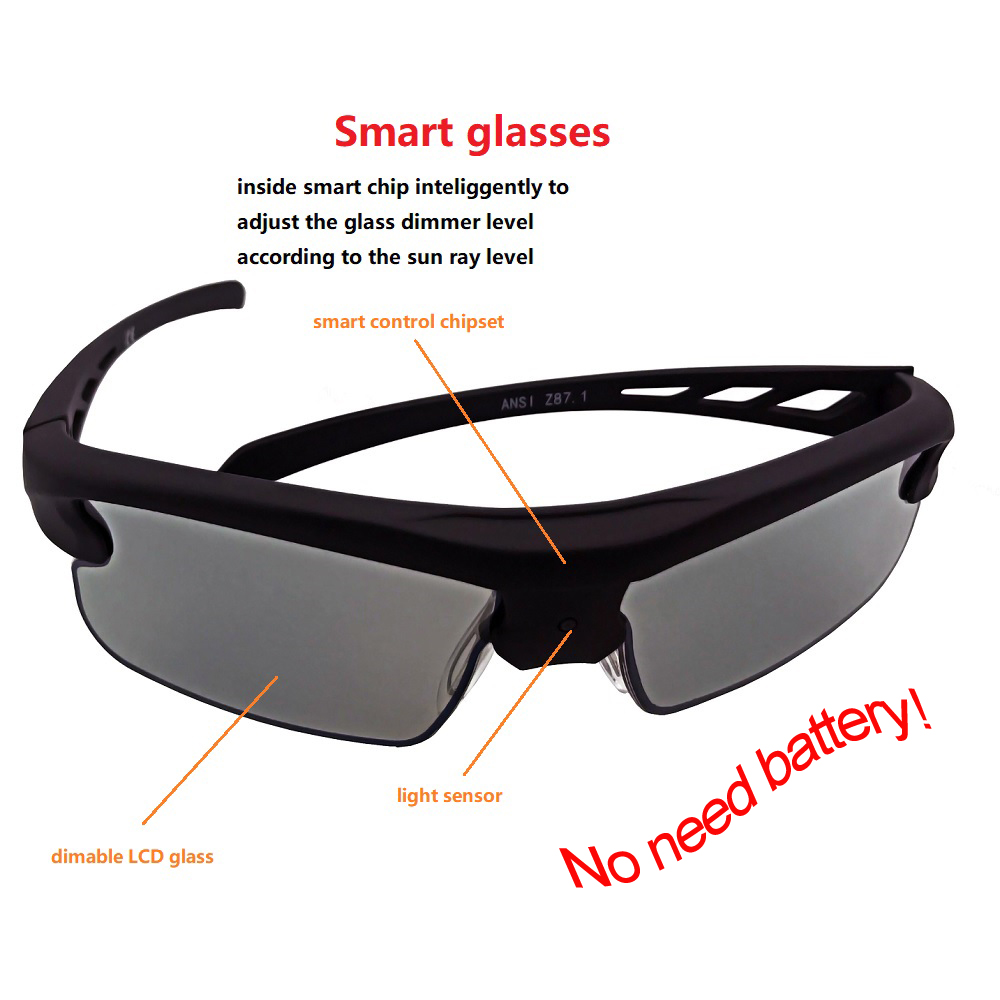 Smart Intelligent Sun Glasses UVA UVB UVC Eyes protection Light adjustment  Responding to Sun light level